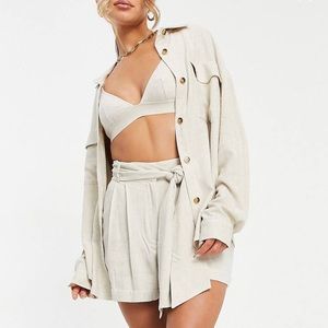 2 piece linen short set